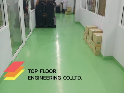 พื้นทางเดินEpoxy coating (ชนิดกลิ้ง) - รับทำพื้น Epoxy พื้นสีอีพ็อกซี่