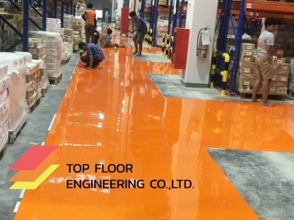 งานพื้นEpoxy self-leveling  - รับทำพื้น Epoxy พื้นสีอีพ็อกซี่