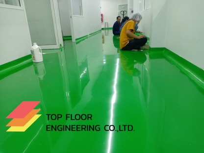 งานพื้นEpoxy self-leveling - รับทำพื้น Epoxy พื้นสีอีพ็อกซี่