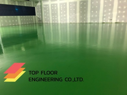 งานพื้นโรงงานEpoxy coating (ชนิดกลิ้ง) - รับทำพื้น Epoxy พื้นสีอีพ็อกซี่