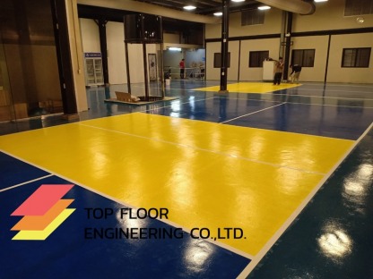รับเหมาทำพื้นEpoxy coating (ชนิดกลิ้ง) - รับทำพื้น Epoxy พื้นสีอีพ็อกซี่