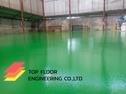 งานพื้นโรงงานEpoxy coating (ชนิดกลิ้ง) - รับทำพื้น Epoxy พื้นสีอีพ็อกซี่