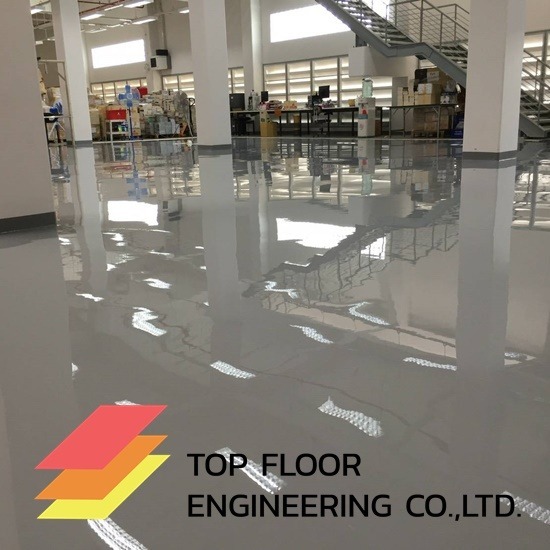 รับเหมาเคลือบพื้นอีพ็อกซี่  Epoxy self-leveling  รับเหมาเคลือบพื้นอีพ็อกซี่  พื้นอีพ็อกซี่สำหรับพื้นโรงงาน 