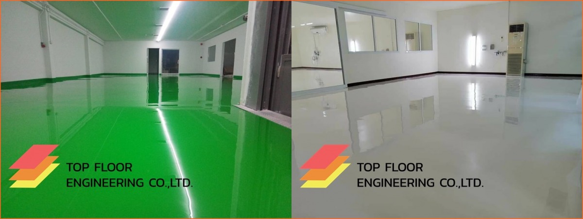 รับเหมาเคลือบพื้นอีพ็อกซี่ พื้น Epoxy self-leveling สำหรับพื้นโรงงาน